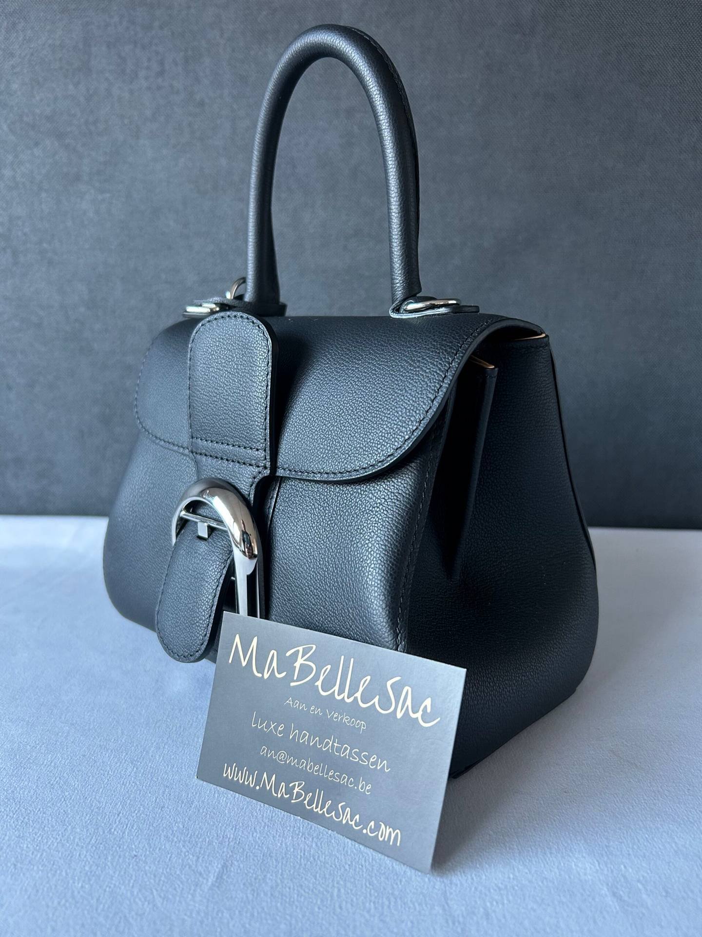 Delvaux Brillant Mini Smooth Leather Silver Hardware Black - NOBLEMARS